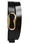 Bruno Magli Viviana Leather Belt In Black