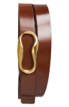 Bruno Magli Viviana Leather Belt In Brown