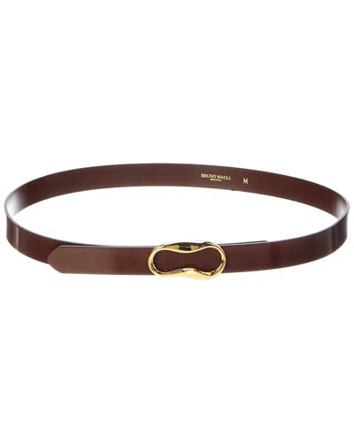 Bruno Magli Viviana Leather Belt In Brown