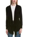 Bruno Magli Waterfall Wool & Cashmere-blend Cardigan In Black