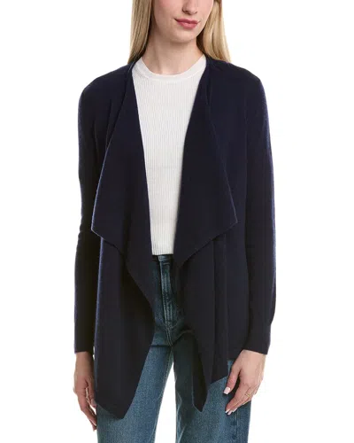 Bruno Magli Waterfall Wool & Cashmere-blend Cardigan In Blue
