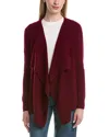 Bruno Magli Waterfall Wool & Cashmere-blend Cardigan In Red