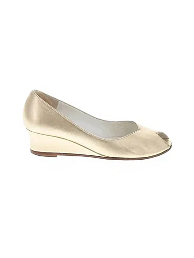 Pre-owned Bruno Magli Wedges In Gold