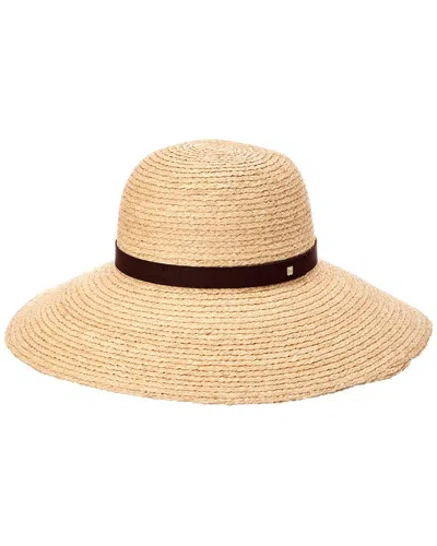 Bruno Magli Wide Brim Round Crown Straw Sun Hat In Brown