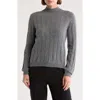 Bruno Magli Wide Rib Cashmere Sweater In Medium Grey