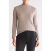 Bruno Magli Wide Rib Cashmere Sweater In Toast