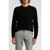 Bruno Magli Amicale Wide Rib Cashmere Sweater In Black