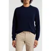 Bruno Magli Amicale Wide Rib Cashmere Sweater In Navy