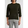 Bruno Magli Amicale Wide Rib Cashmere Sweater In Olive