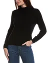 Bruno Magli Wide Rib Wool & Cashmere-blend Sweater In Black