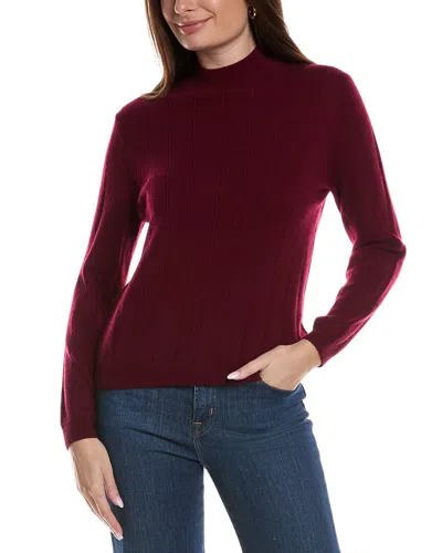 Bruno Magli Wide Rib Wool & Cashmere-blend Sweater In Red