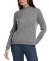Bruno Magli Wide Rib Wool & Cashmere-blend Sweater In Gray