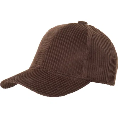 Bruno Magli Wide Wale Corduroy Baseball Cap In Blue