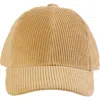 Bruno Magli Wide Wale Corduroy Baseball Cap In Camel