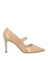 Bruno Magli Woman Pumps Beige Size 7.5 Leather In Sand