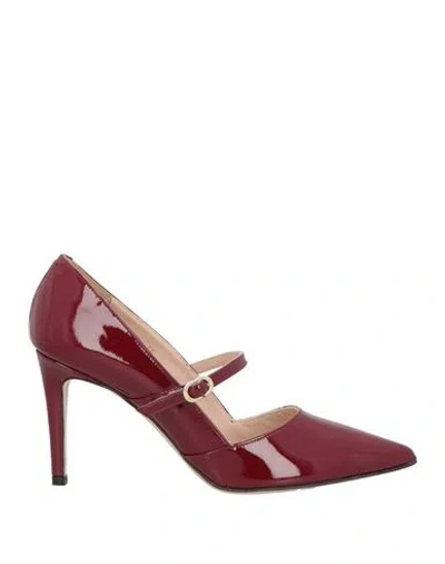 Bruno Magli Woman Pumps Burgundy Size 8 Leather