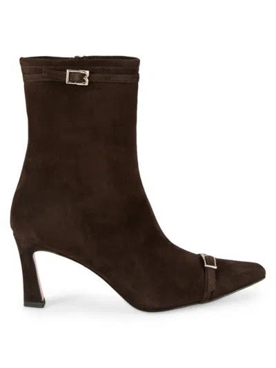 Bruno Magli Women's Addison Suede Stiletto Heel Ankle Boots In Brown