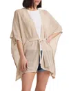 Bruno Magli Open Knit Cape Cardigan In Oat