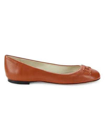 Bruno Magli Women's Bibi Leather Ballet Flats In Cognac