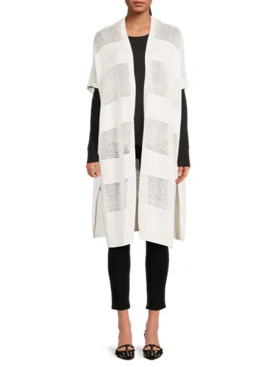 Bruno Magli Women's Cashmere Blend Duster In White