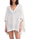 BRUNO MAGLI WOMEN'S CASHMERE BLEND OPEN KNIT PONCHO