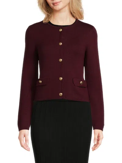 Bruno Magli Women's Cashmere Button Jacket In 601brd