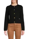 Bruno Magli Women's Merino Button Jacket In Black