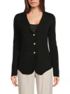Bruno Magli Women's Merino Wool Knit Blazer In Black