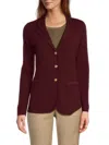 Bruno Magli Wool Sweater Blazer In Burgundy