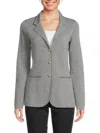 Bruno Magli Women's Merino Wool Knit Blazer In Grey