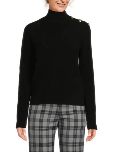 Bruno Magli Women's Cashmere Mockneck Sweater In Black