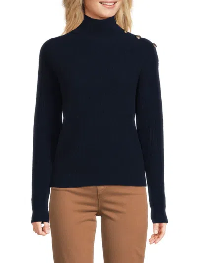 Bruno Magli Women's Cashmere Mockneck Sweater In Navy