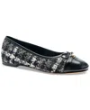 Bruno Magli Donatella Cap Toe Ballet Flat In Tweed