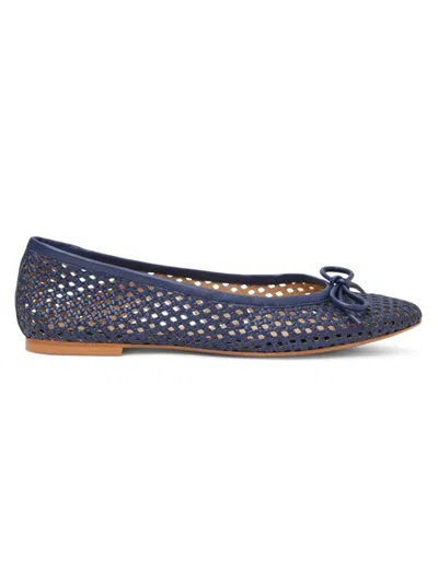 Bruno Magli Women's Janina Woven Leather Flats In Navy