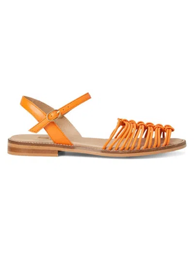 Bruno Magli Women's Juliet Strappy Flat Sandals In Orange