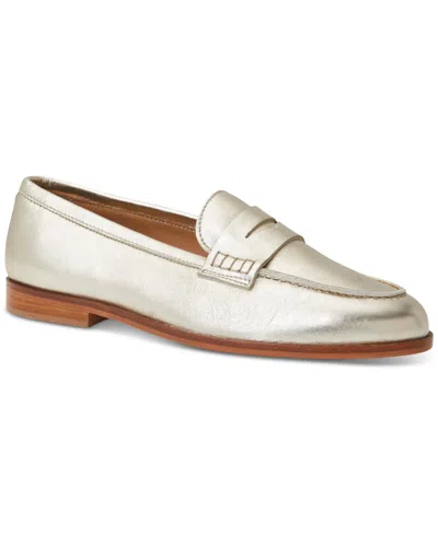 Bruno Magli Lixia Penny Loafer In Gold Metallic