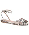 Bruno Magli Marta Ankle Strap Sandal In Black,white Snake