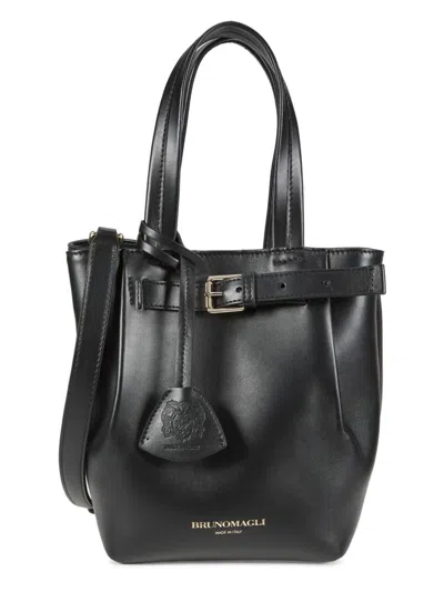 Bruno Magli Women's Mini Tessa Leather Top Handle Bag In Black