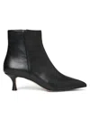 Bruno Magli Francesca Pointed Toe Kitten Heel Bootie In Black