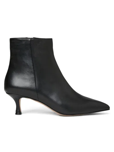 Bruno Magli Francesca Pointed Toe Kitten Heel Bootie In Black