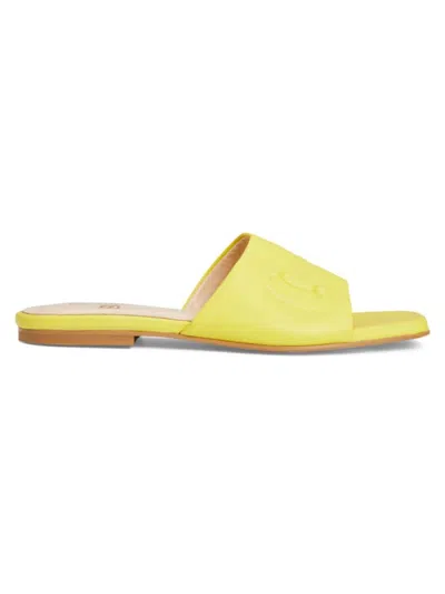 Bruno Magli Women's Nila Embossed Leather Bit Sandals In Yellow