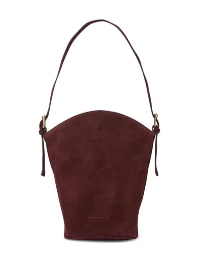 Bruno Magli Women's Scarlett Suede Bucket Bag In Wine