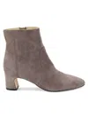 Bruno Magli Valeria Zip Bootie In Mink Suede