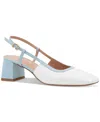 Bruno Magli Tasa Square Toe Slingback Pump In Light Blue Patent