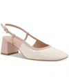 Bruno Magli Tasa Square Toe Slingback Pump In Tan Patent