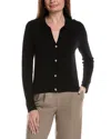 Bruno Magli Merino Wool Epaulet Sweater Jacket In Black