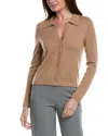 Bruno Magli Wool & Cashmere-blend Dress Cardigan In Brown