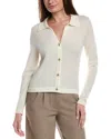 Bruno Magli Wool & Cashmere-blend Dress Cardigan In White