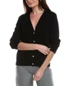 Bruno Magli Wool & Cashmere-blend V-neck Cardigan In Black