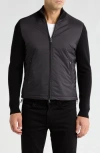 Bruno Magli Wool & Nylon Zip Jacket In Black